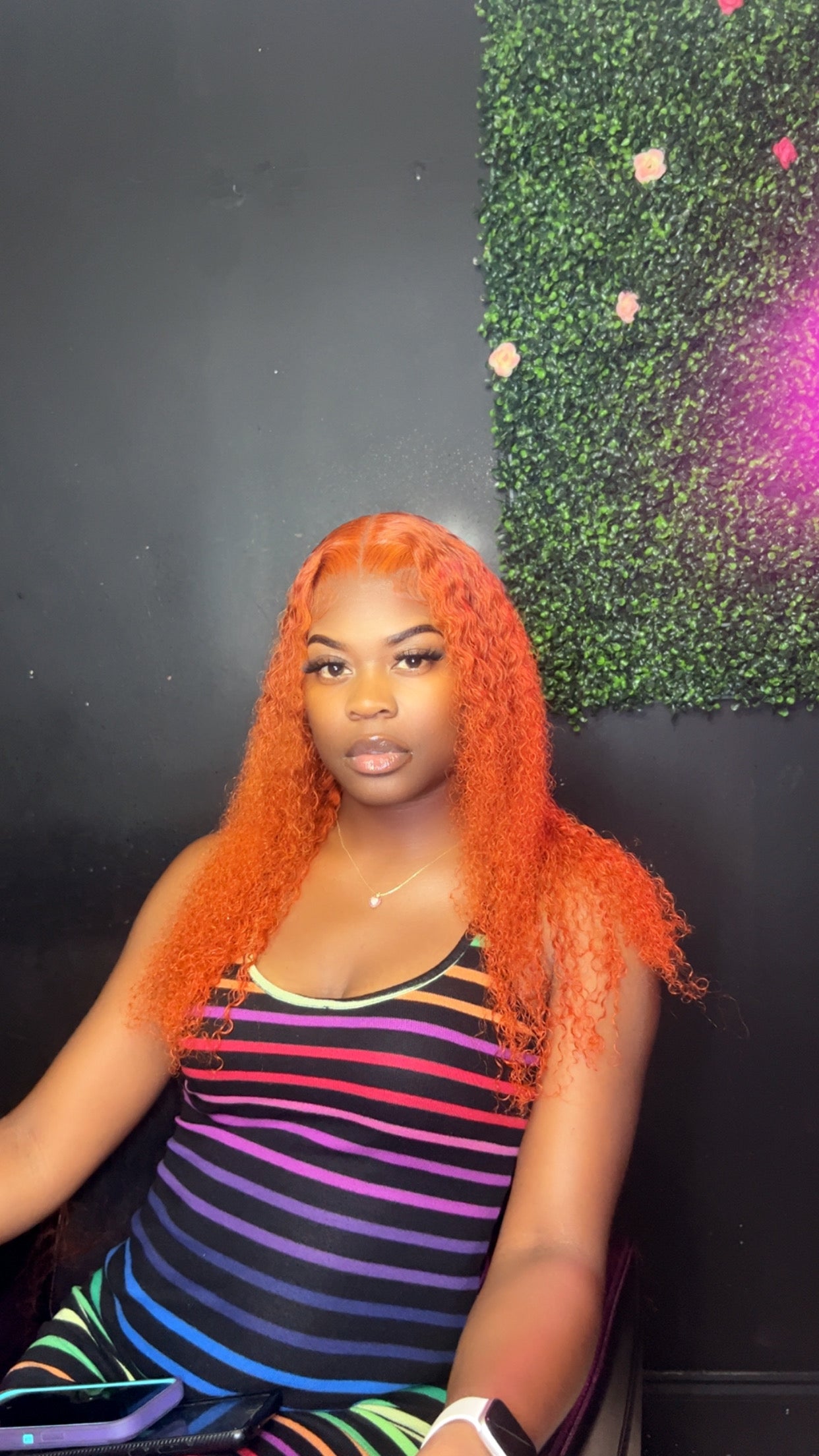 20 inch ginger curly